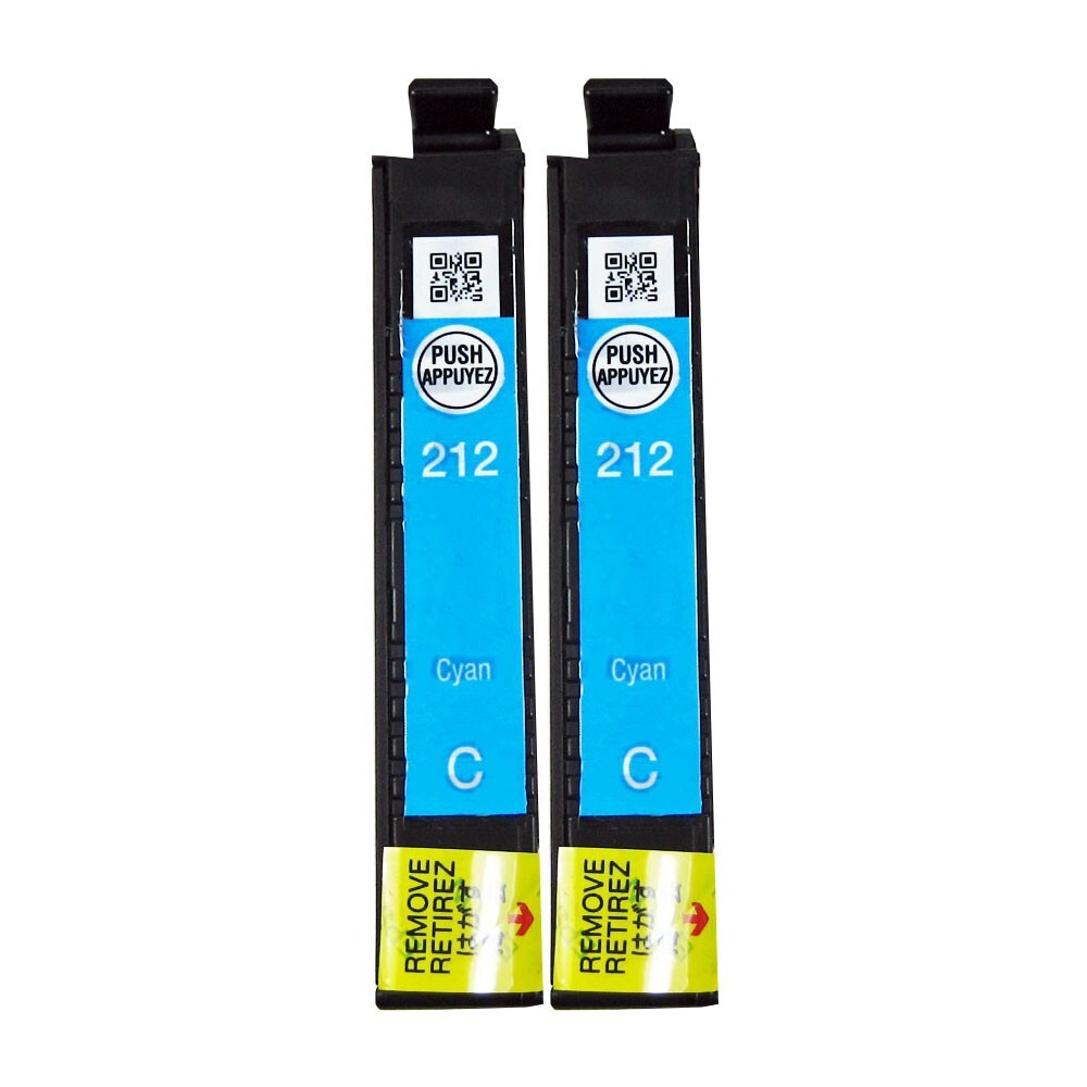 2PK Epson 212 Cyan Ink Cartridge XP-4105 WF-2850 XP4100 WF-2830