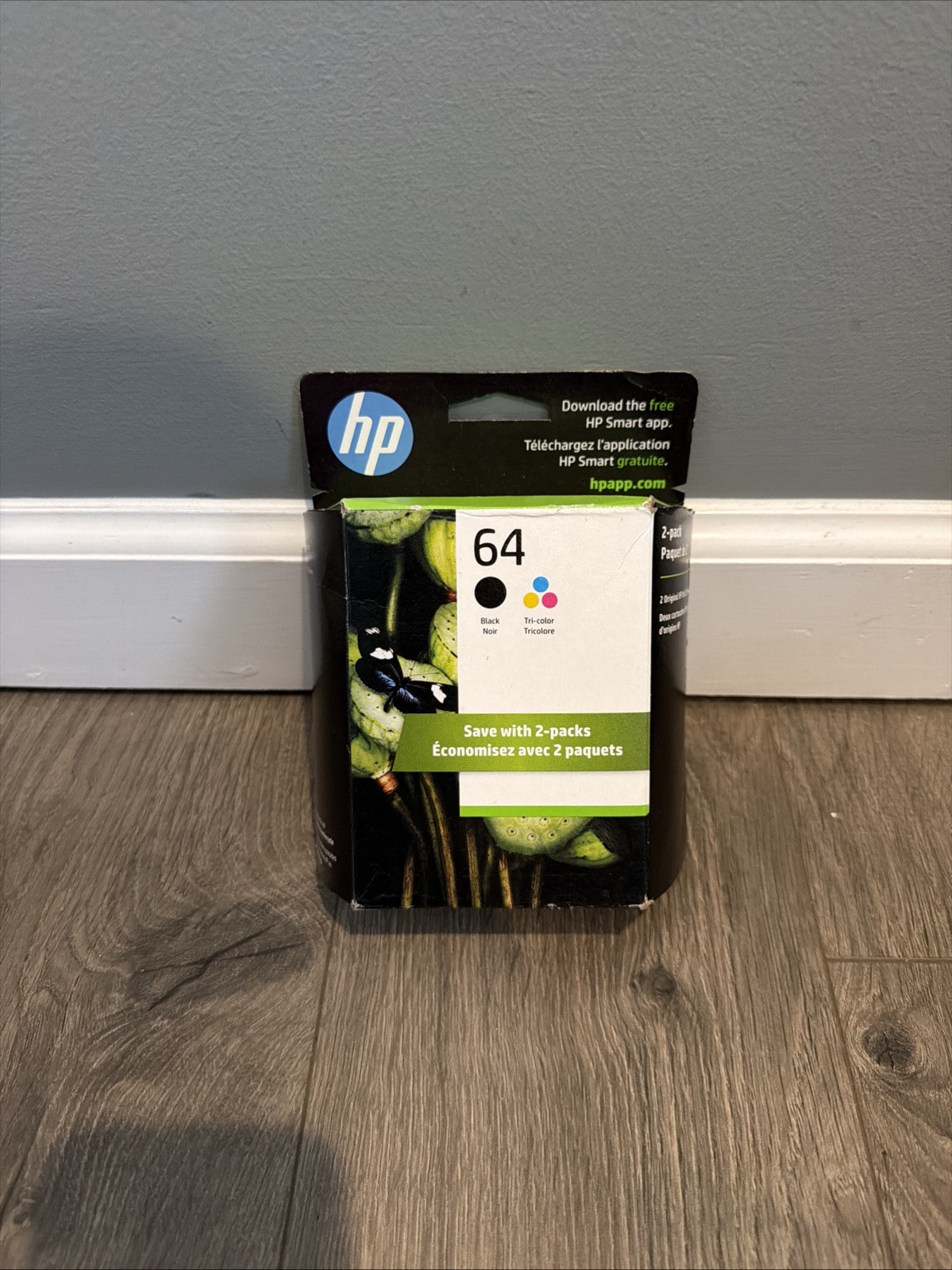 Genuine HP 64 Black & Tri-Color Ink Cartridges X4D92AN Combo OEM New