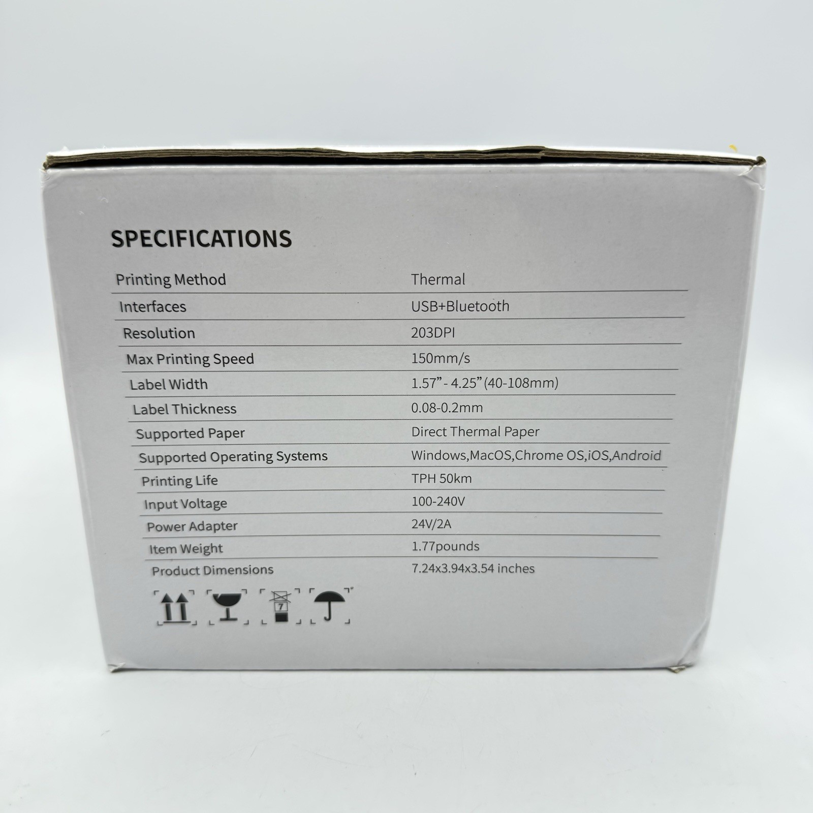 PEDOOLO Thermal Label Printer Bluetooth USB Model BY-482BT NEW OPEN BOX Complete