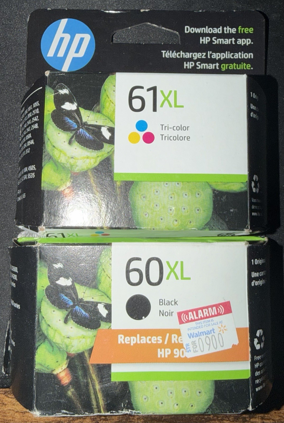 New HP 61XL Tri-Color and 60XL Black Inkjet Cartridges Expired FEB 2026 Genuine