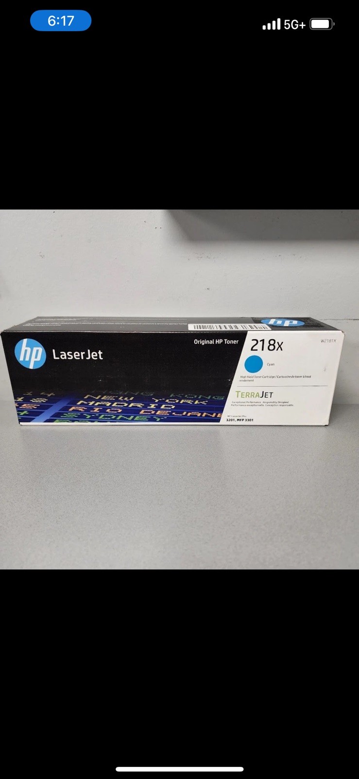HP W2181X (218X) Cyan High Yield Toner Cartridge ~2,500 pages