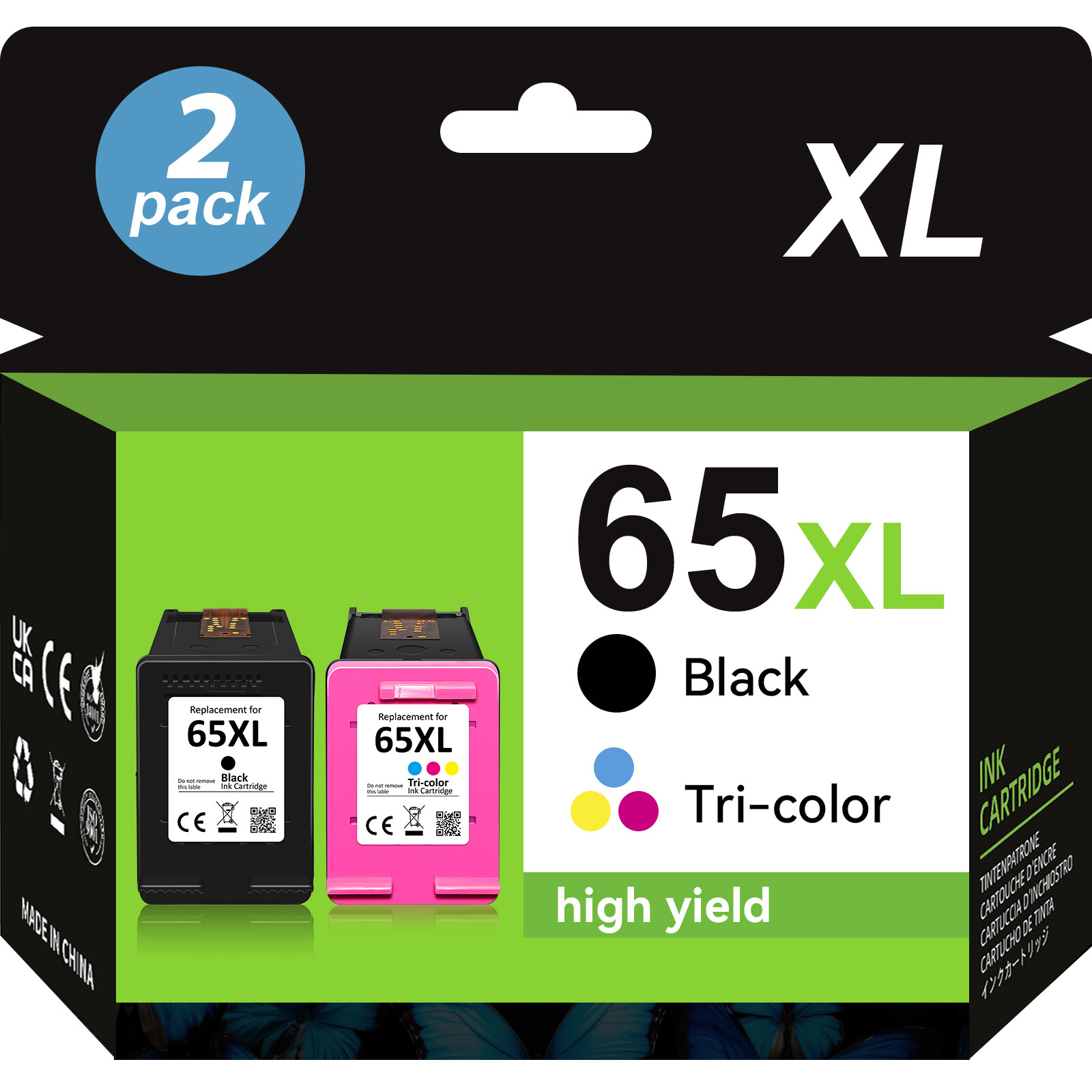 65 XL 65XL Black Color Ink Cartridges For HP 65 ENVY 5010 5052 5055 Deskjet 2600