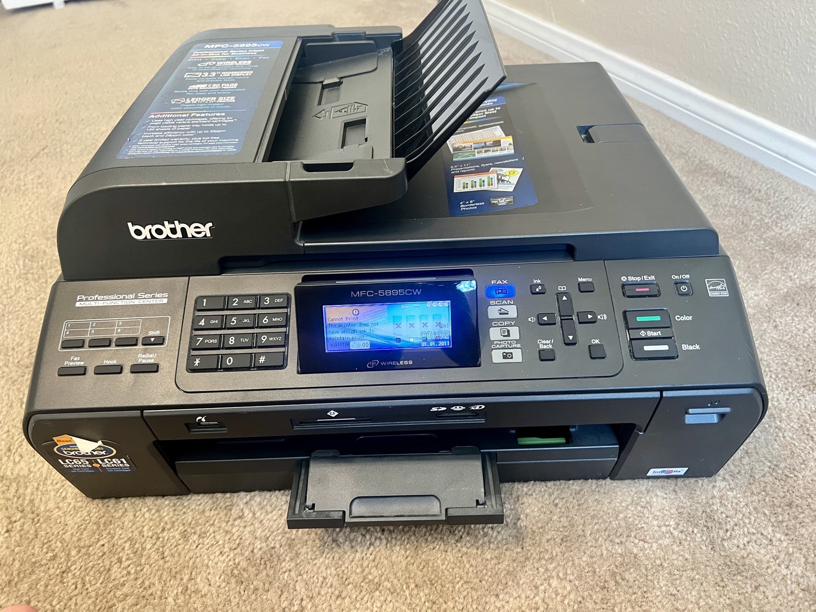 Brother MFC-5895CW Professional All-In-One for Business Inkjet With Ink