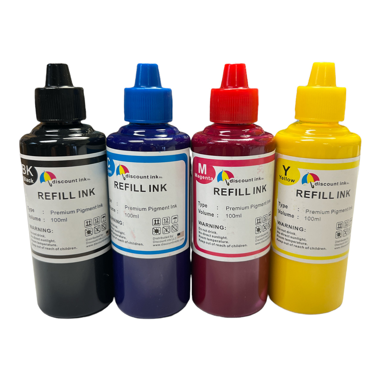 4x100ml Pigment Refill Ink for Epson Canon HP Brother Lexmark Dell Printer