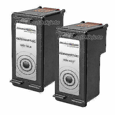 2PK #74XL CB336WN for HP BLACK Inkjet High Yield Cartridge OfficeJet J5780 J5730