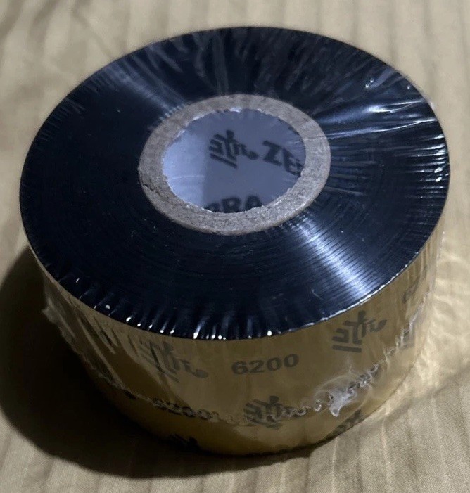 Zebra 1.57″ x 1,476′ 6200 Resin Ribbons 06200BK04045 Genuine – 1. Roll