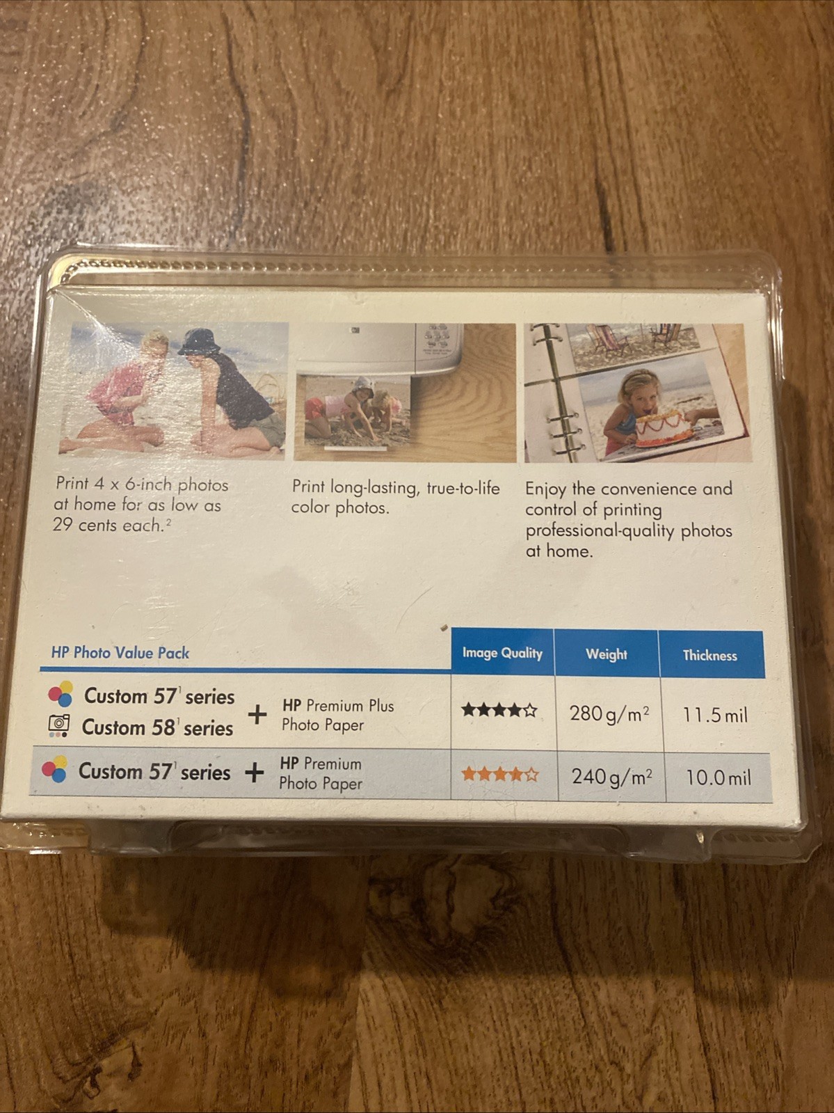 HP Photo Value Pack Custom 57 Series Photo Ink 100 Sheets w/ Paper Never Used