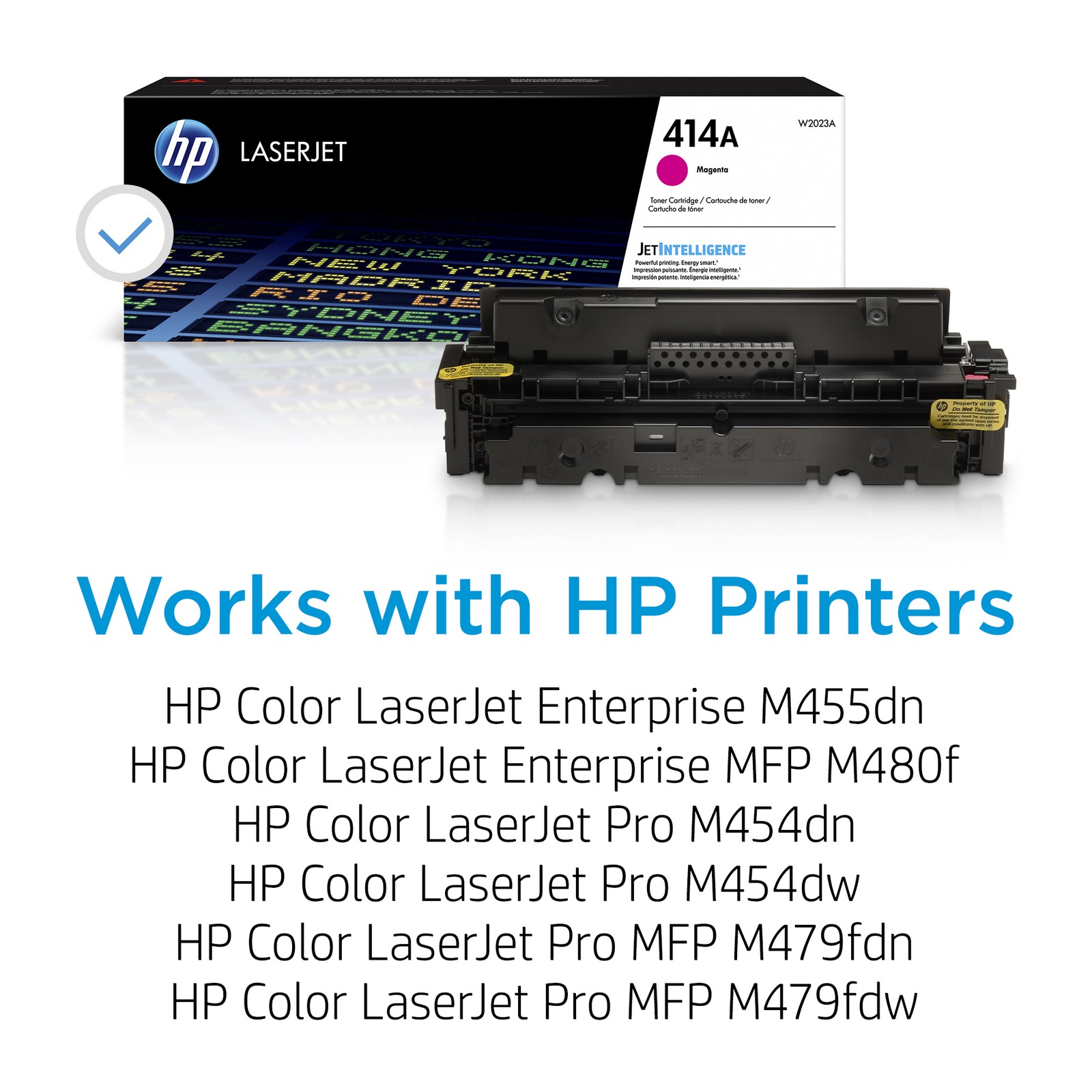 HP 414A Magenta Original LaserJet Toner Cartridge, ~2,100 pages, W2023A