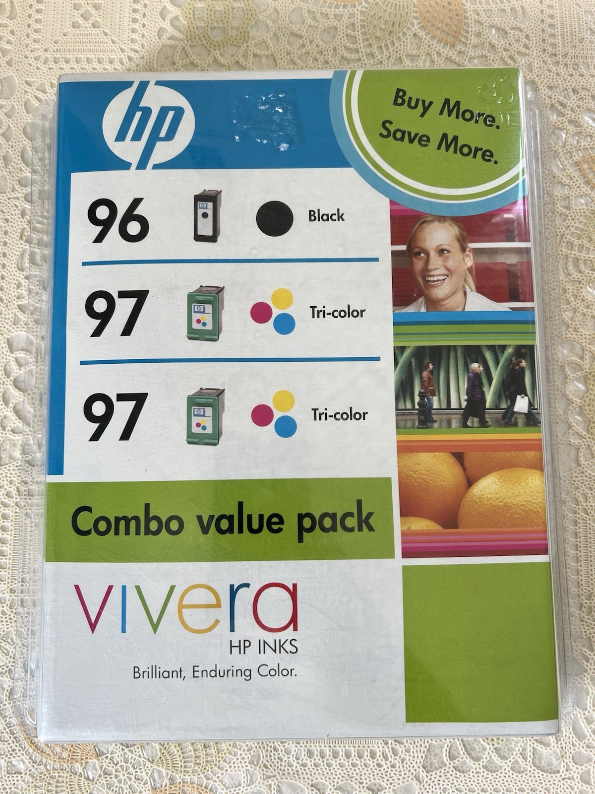 Genuine HP 96/97 Combo Tri Color Ink Cartridges Exp. 01/2010 Open Box 96 Missing