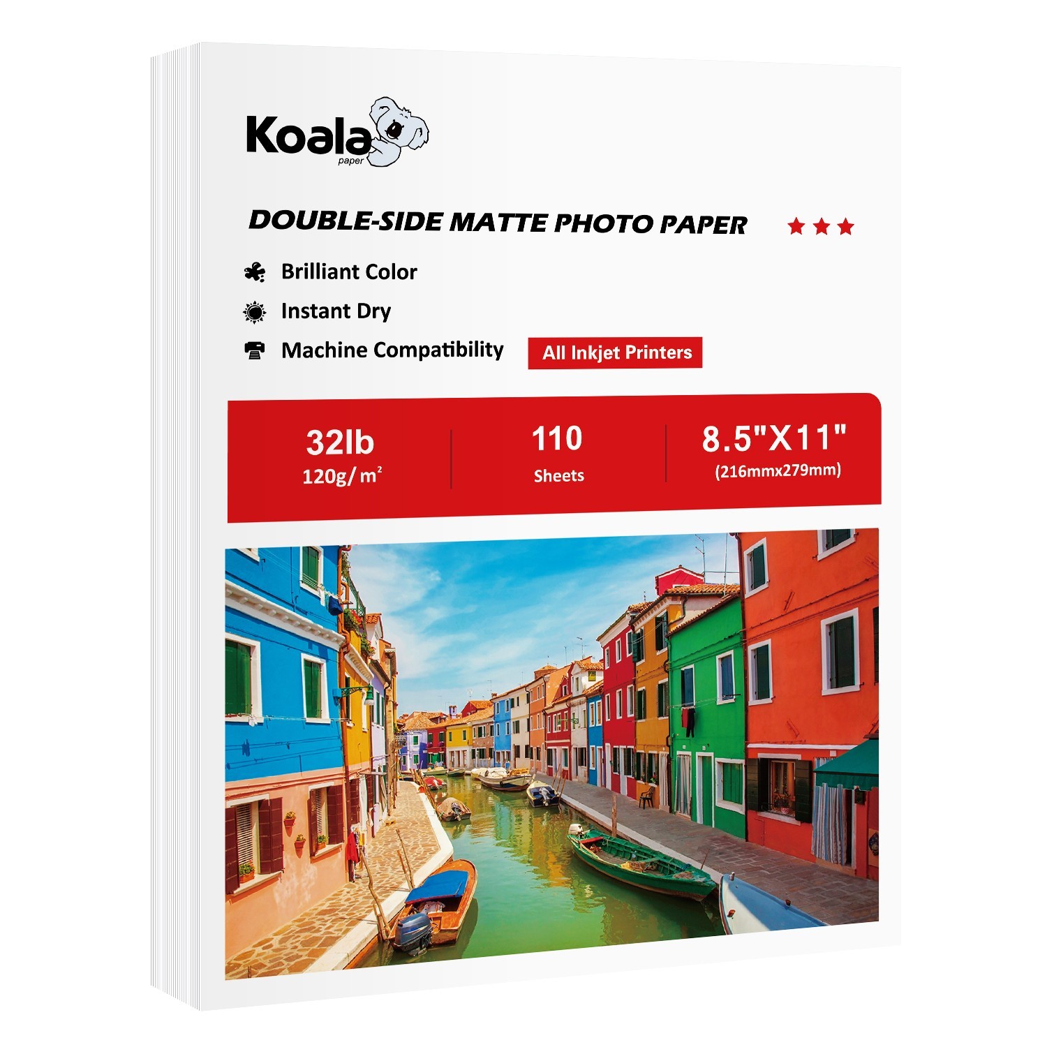 Lot Koala 32lb Double Sided Photo Paper Matte 8.5×11 13×19 12×12 Inkjet Printers