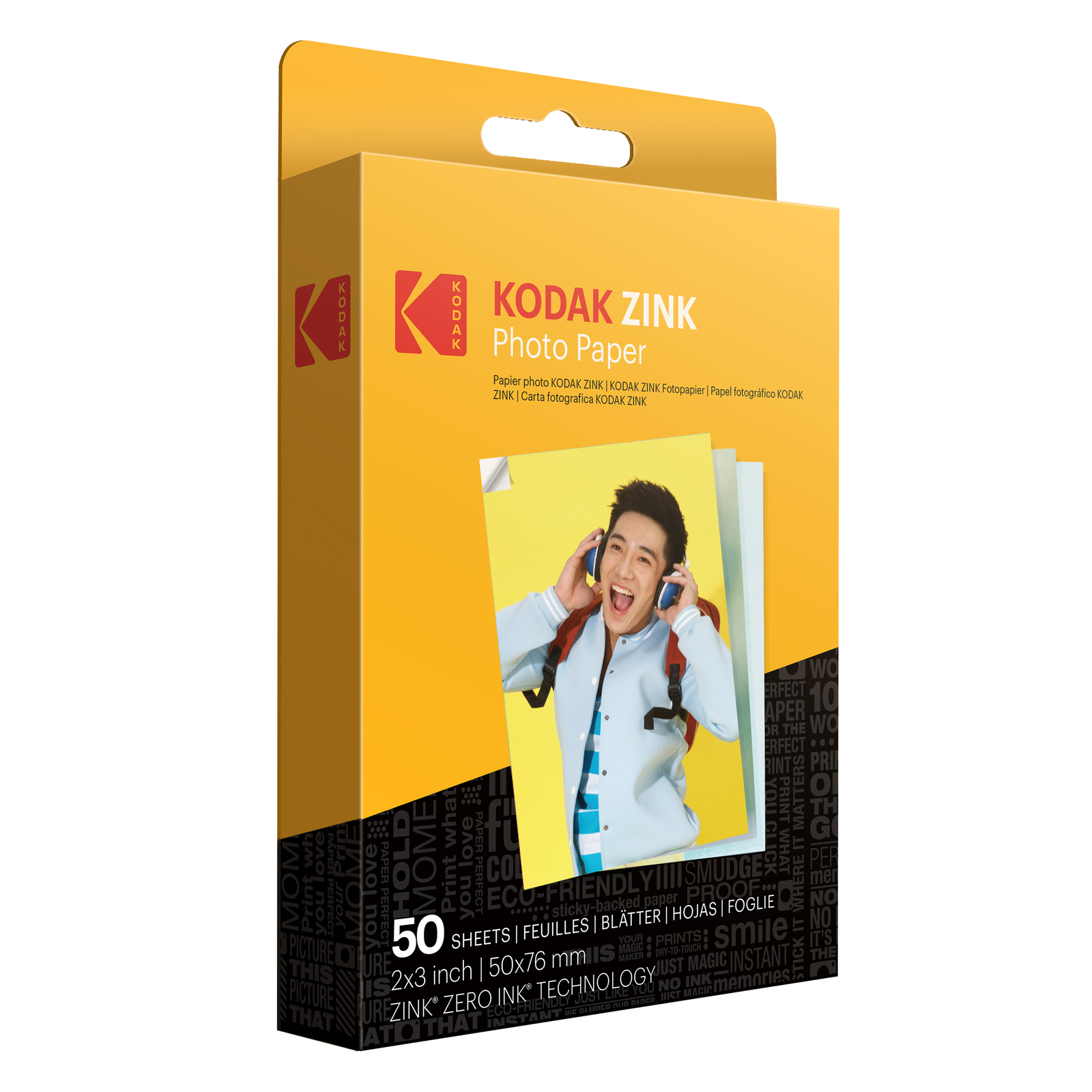 Kodak 2×3” Premium Zink Photo Paper – 50 Sheets Sticky-Backed Photo Paper
