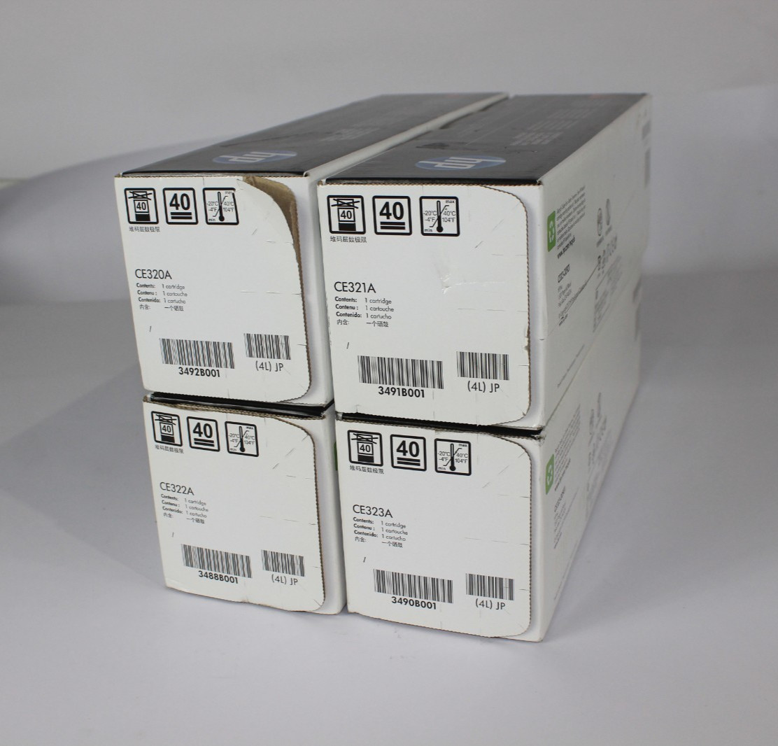 HP 128A Toner Set Black Cyan Magenta Yellow CE320A CE321A CE322 CE323A 20230907