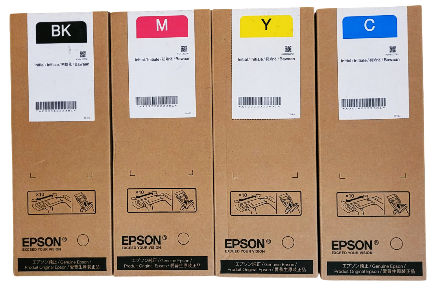 Epson Initial Ink Supply Unit T01E1 T01E2 T01E3 T01E4 CMYK Exp: 10-2027