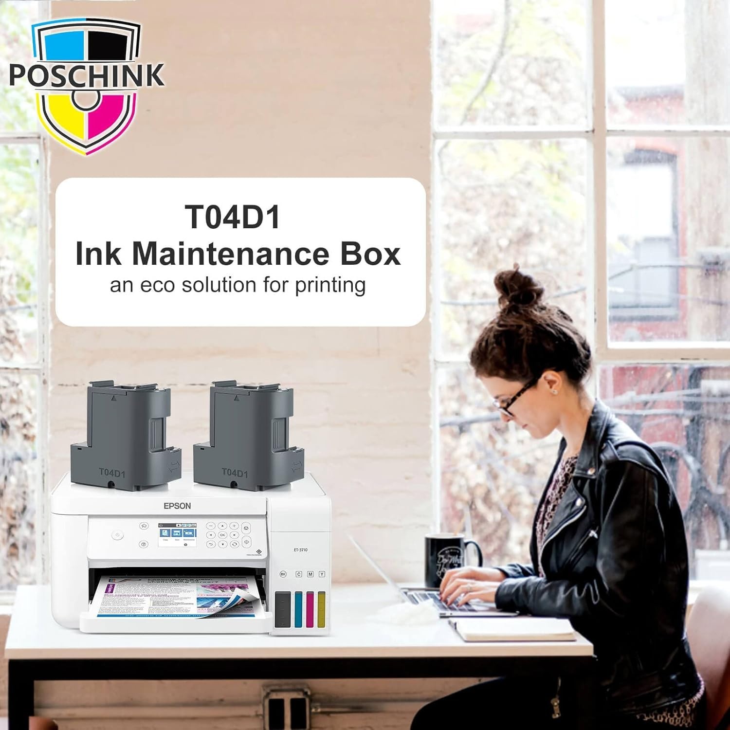 High-Performance T04D100 Ink Maintenance Box for Epson Inkjet Printers – 2 Pack