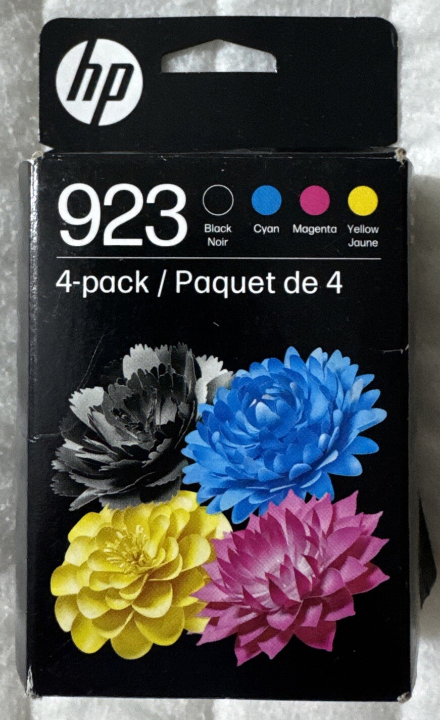 HP 923 Black Cyan Magenta Yellow Ink Set 6C3Y6LN Exp 07/2025+ Sealed Retail Box
