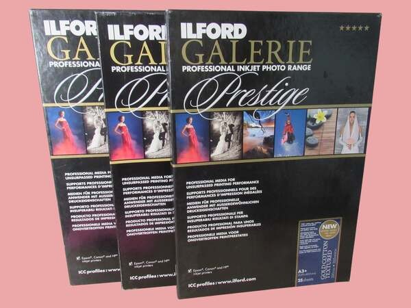 3 Open Boxes ILFORD Prestige Art Inkjet Paper 13 x 19 Mixed Lot 54 Sheets