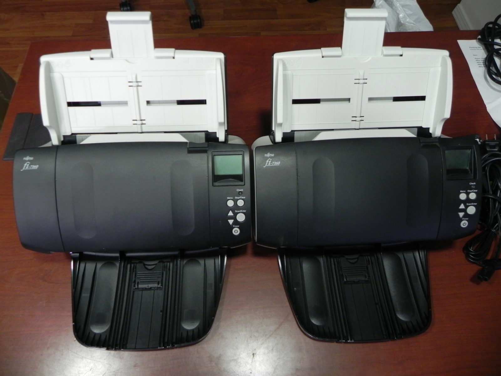 2 Fujitsu fi-7160 Color Duplex Document Scanner Page Count 3k & 6k -PA03670-B055