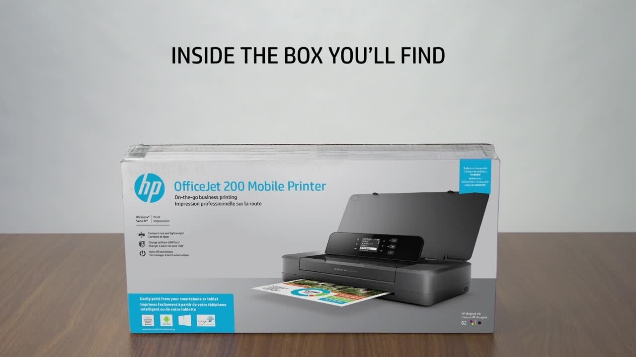REDUCED 20%-HP OfficeJet 200 Mobile Wireless Compact B&W/Color Compact Printer