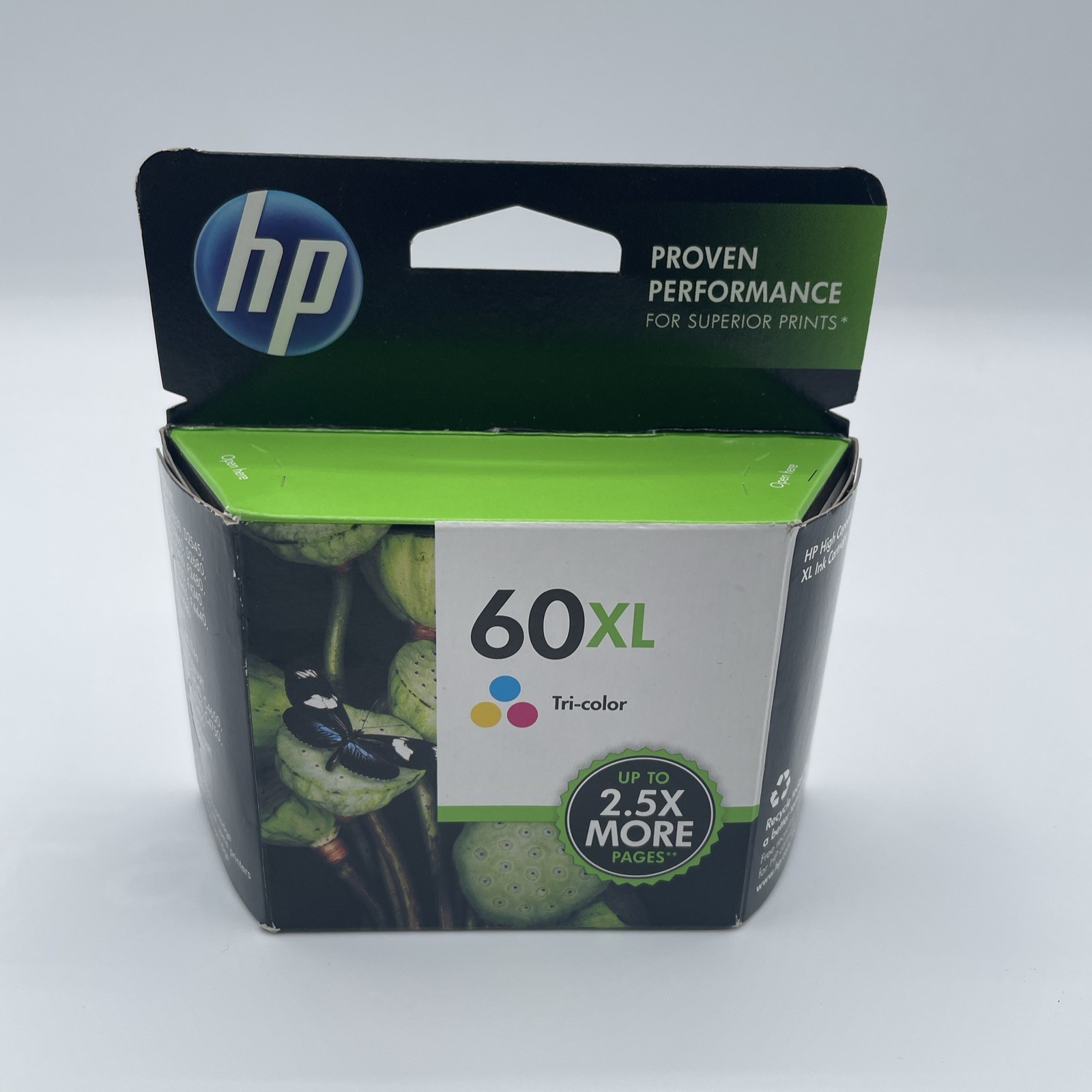 HP 60XL Tri-Color High Yield Ink Cartridge March 2014 Read Description