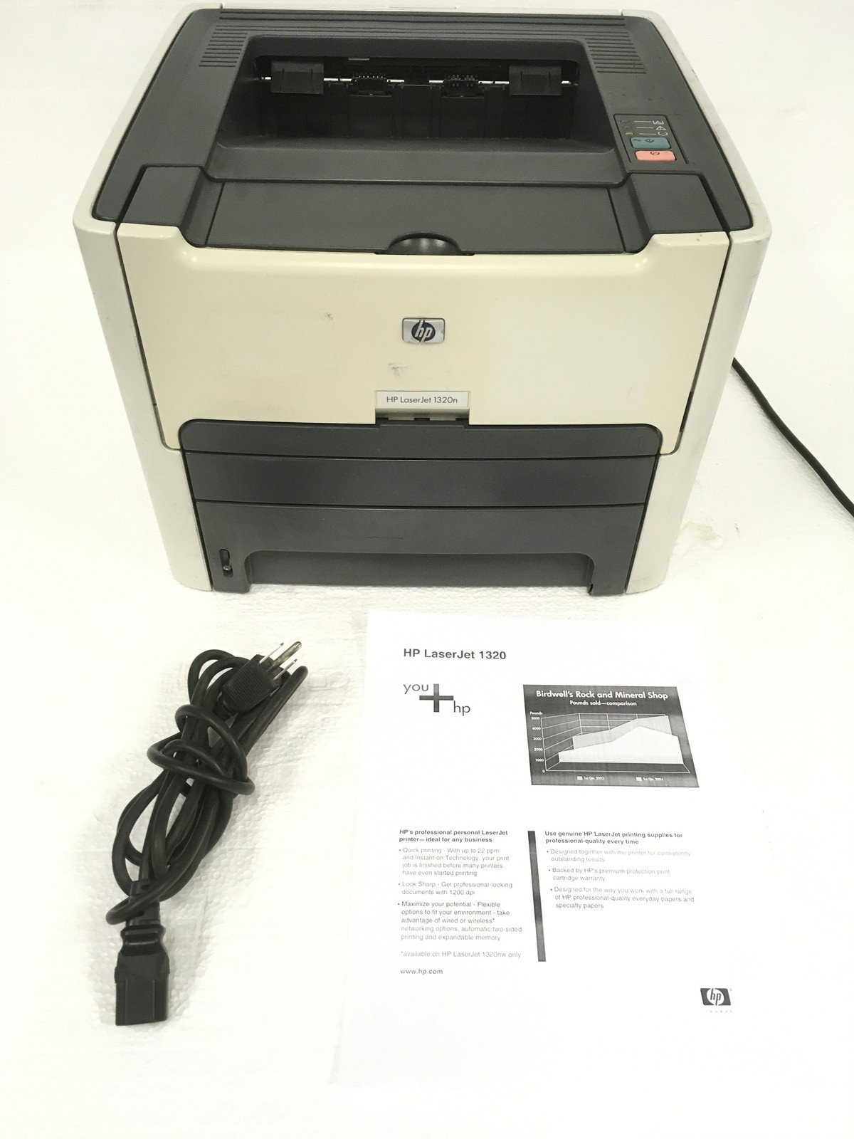HP LaserJet 1320N Monochrome Laser Printer 16MB, 218.3K Pages No Toner FREE SHIP