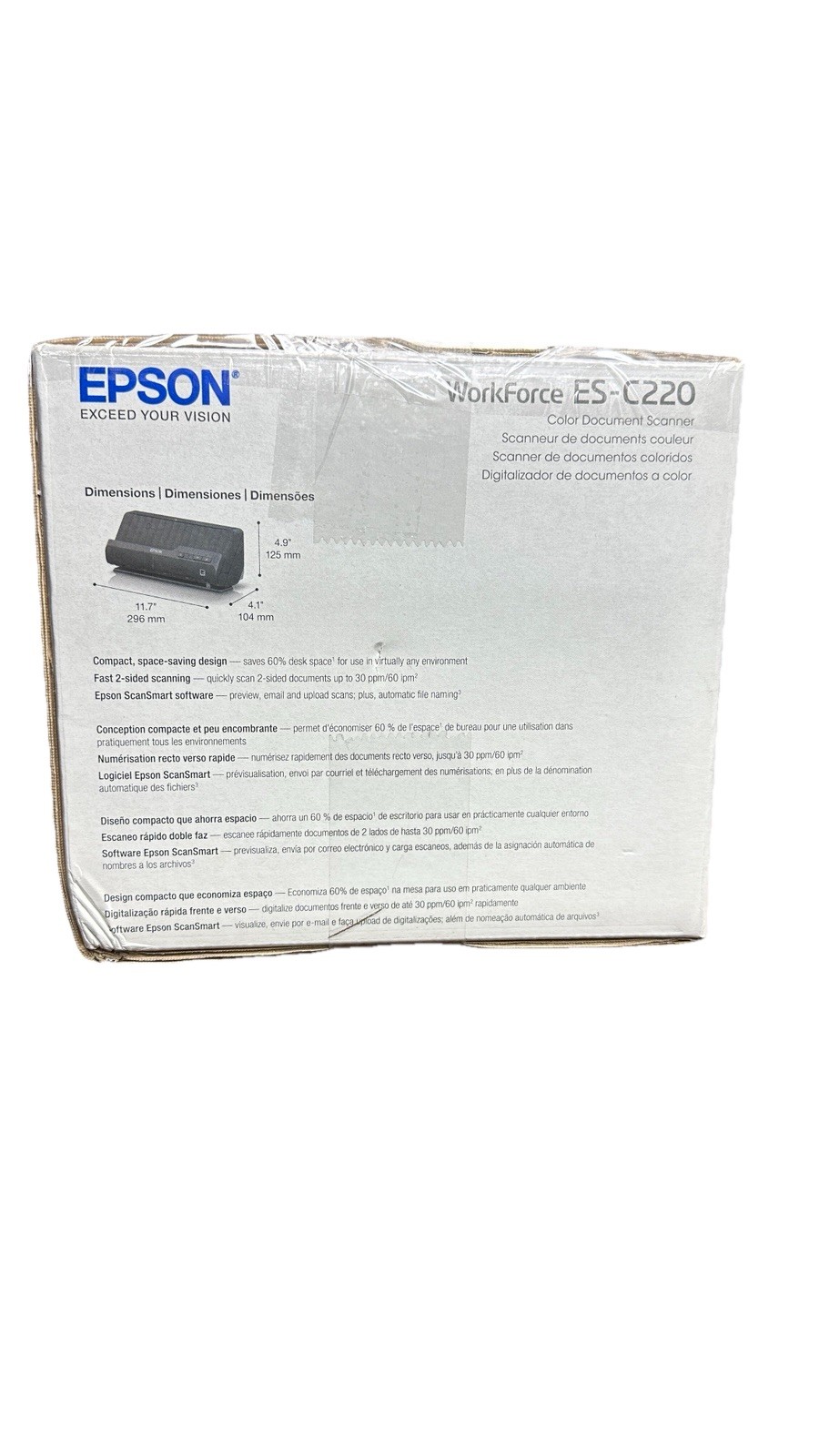 NEW SEALED Epson WorkForce ES-C220 Color Document Scanner