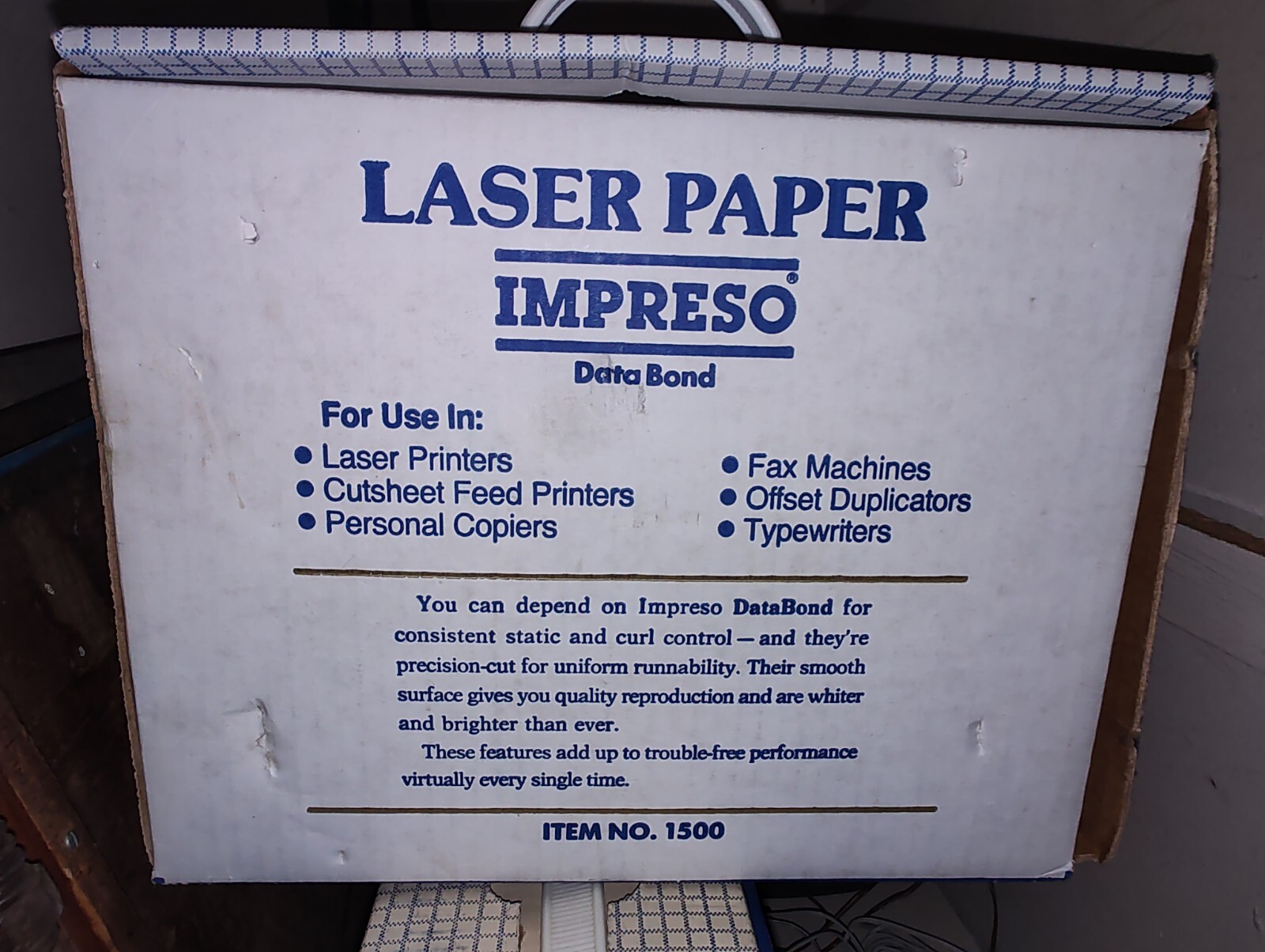 Impresso 1000 Individual Sheet Box Data Bond 8.5″ x 11″ Laser Paper Rare NOS