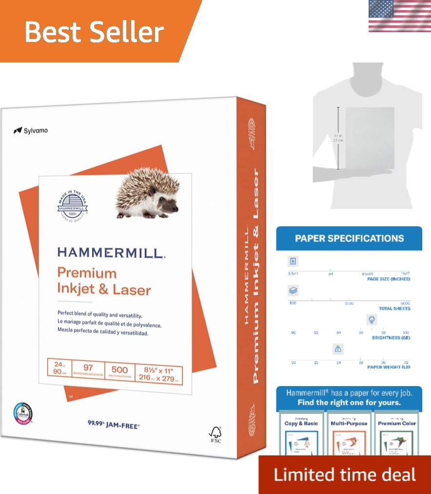 24lb, 500 Sheet Printer Paper – For Vibrant Prints & Double-Sided Use