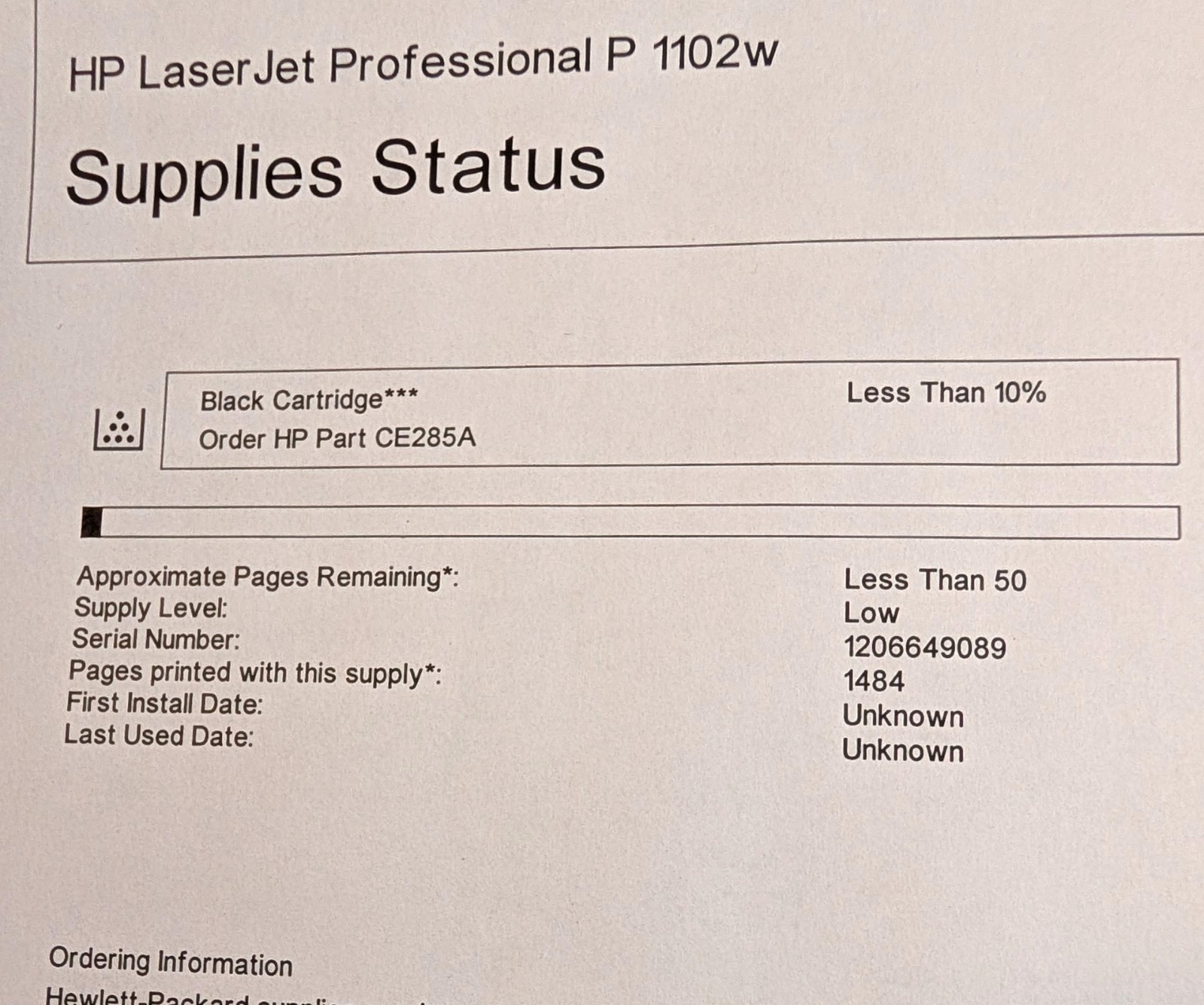 HP LaserJet Pro P1102w Compact Monochrome Wireless Laser Printer WORKS GREAT