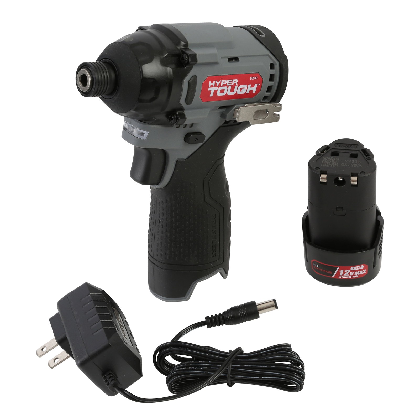 12V Max*Lithium-Ion Cordless BrushlessImpact Driver with1.5Ah Battery andCharger