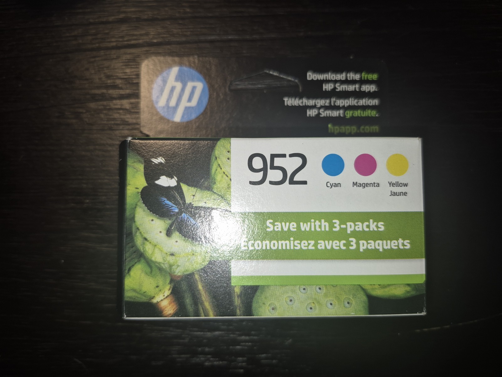 Genuine HP 952 Cyan, Magenta & Yellow Ink Cartridges 3 PK 9/2026 Free Shipping