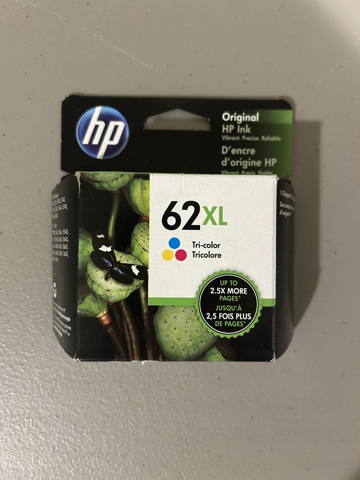 HP 62XL Tri Color Ink Cartridge Genuine (C2P07AN) NEW