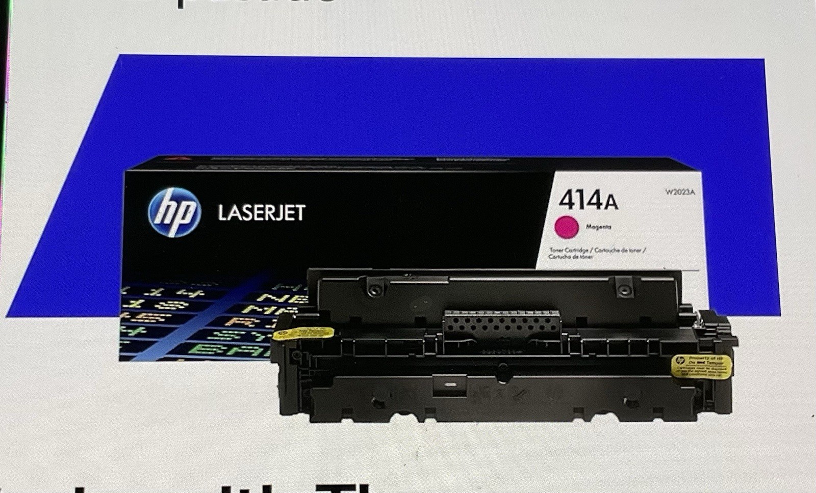 Bundle2 HP 414A Magenta Original LaserJet Toner Cartridge, ~2,100 pages, W2023A