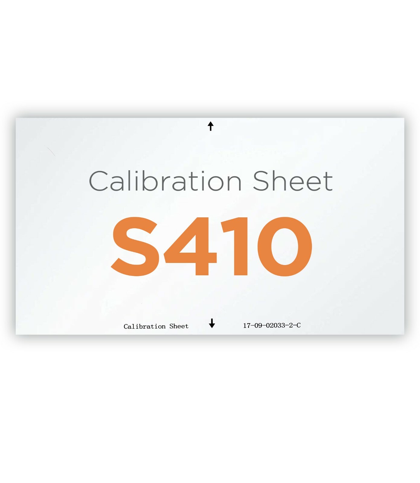 Plustek Calibration Control Sheet – S410 Scanner use only – 17-09-02060-0-C