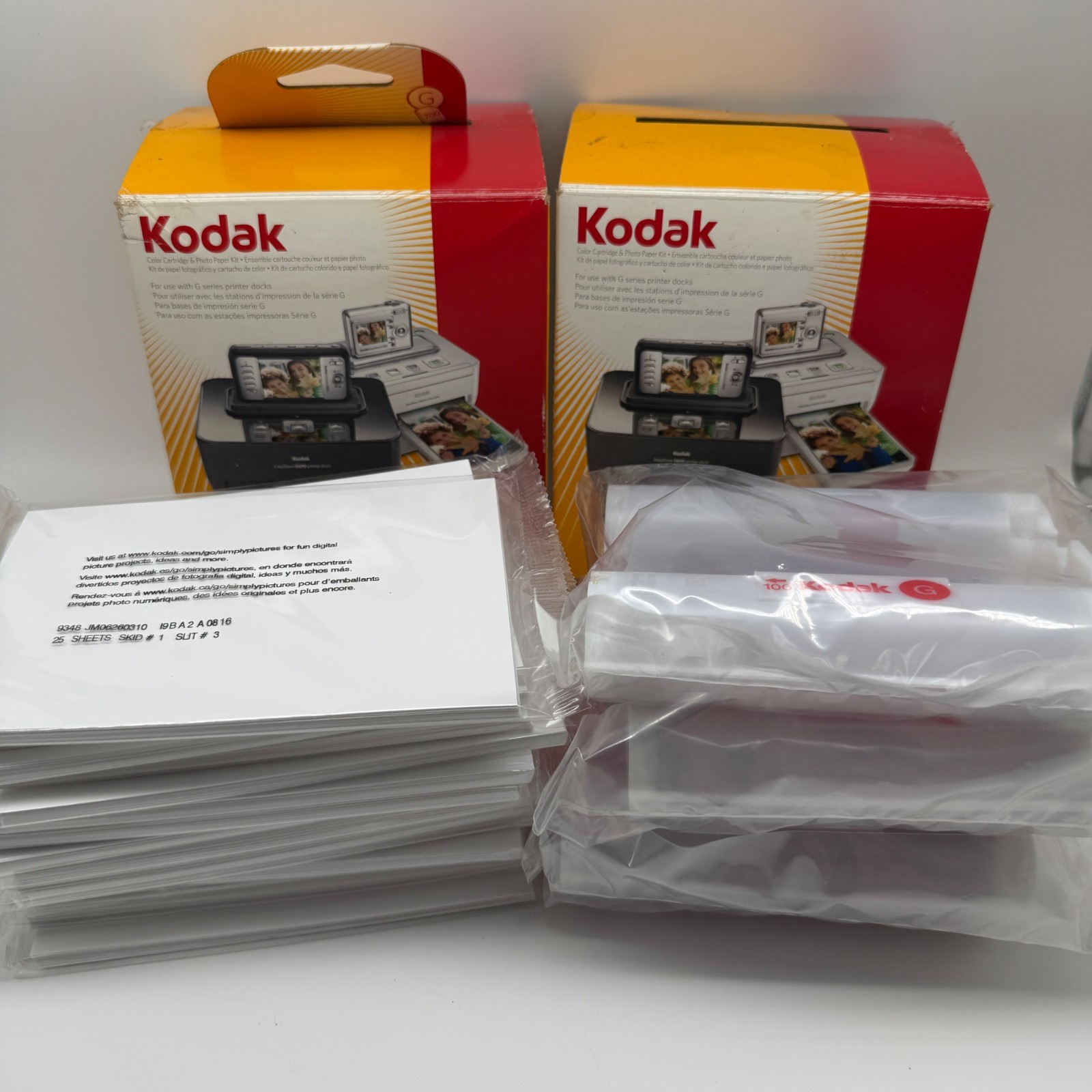 Kodak G Series 3 Cartridges & 400 Sheets Photo Paper Refills Kit Sealed G600
