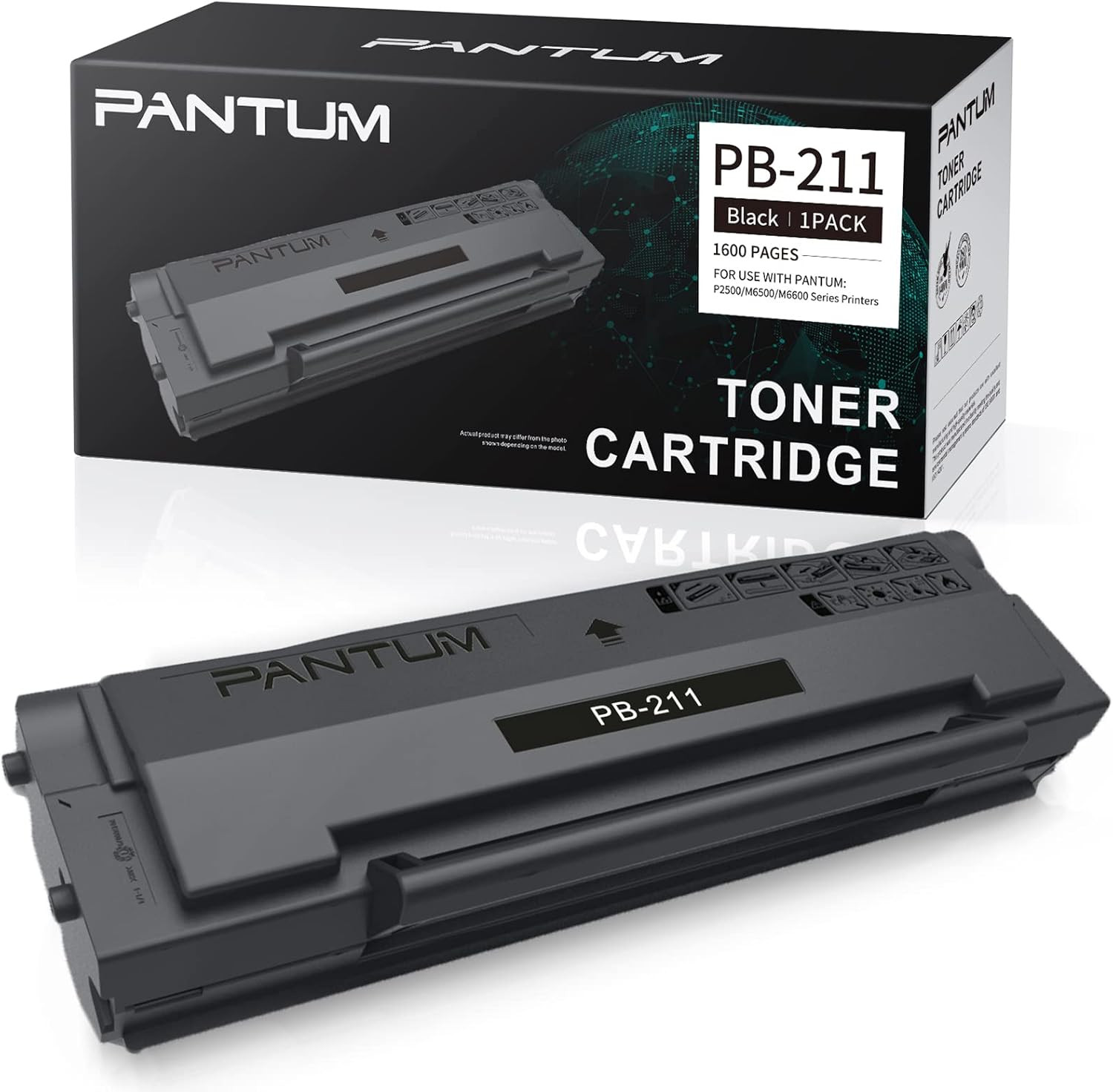 PB-211 Black Toner Cartridge Compatible P2200, P2500W, P2502W, M6500NW, M6550NW,