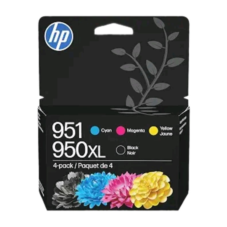 4-PACK HP GENUINE 950XL BLACK & 951 COLOR INK OFFICEJET PRO (C2P01FN#140)