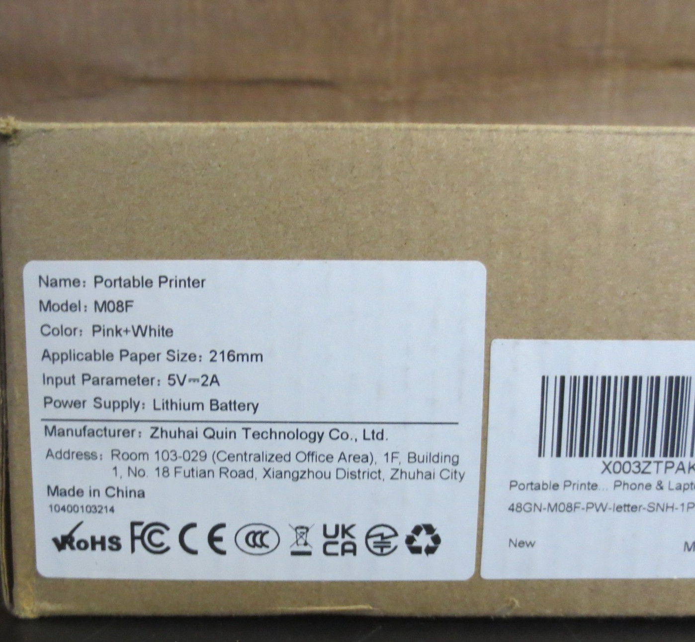 Phomemo M08F Portable Printer Wireless Thermal Printer