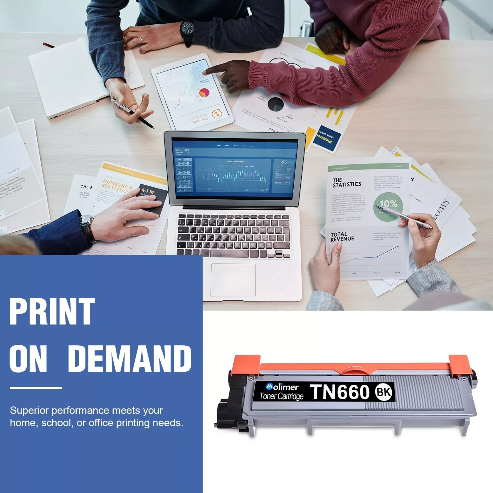 TN660 Toner Cartridge Black Replacement for Brother HL-L2300D HL-L2320D Printer