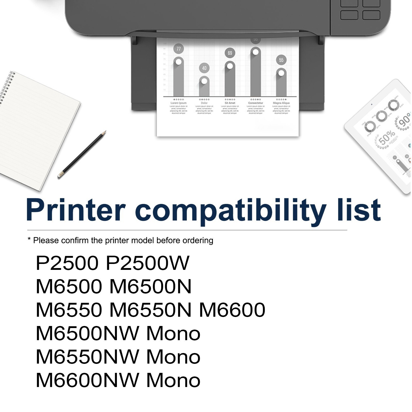 Black PB-211 Toner 1-Pack for Pantum M6552NW M6500NW M6600NW P2502W Printers