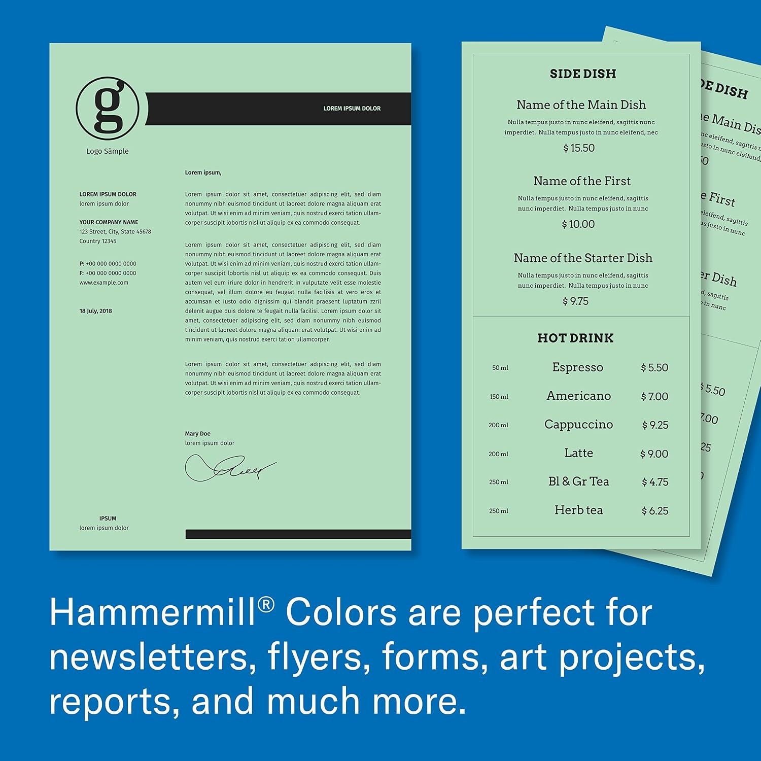 Eco-Conscious 20 lb Green Printer Paper – 500 Sheets, Smooth for Quality Prints