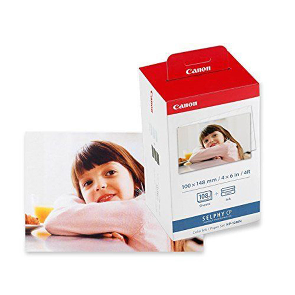Canon KP-108IN Selphy Color Ink 4×6 Paper Set 3115B001 for SELPHY CP910 CP900