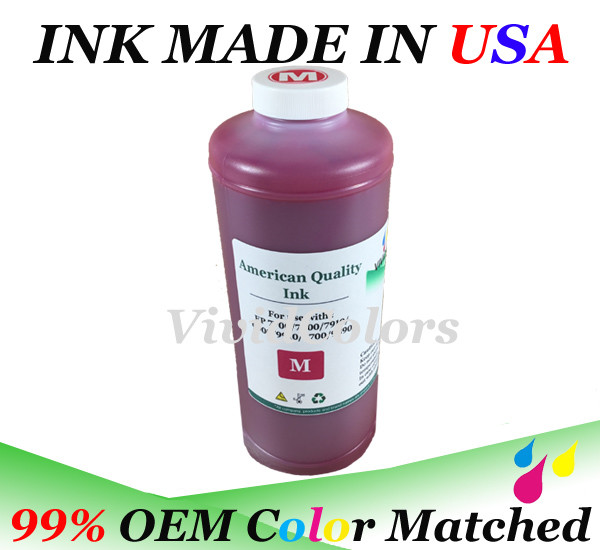 Vivid Colors 1 Liter Magenta refill ink for 4800 Magenta Liter