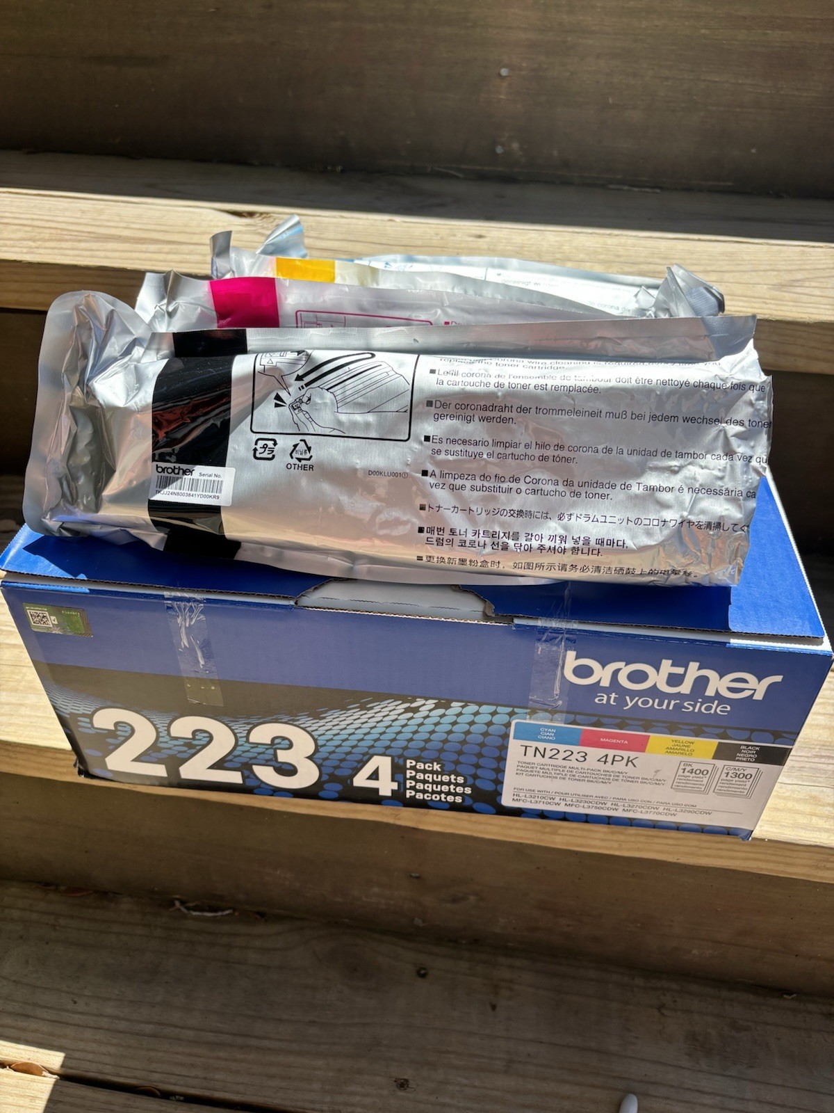 Brother Standard-Yield Toner – Pack of 4 (Black/Cyan/Magenta/Yellow) 3 Sealed