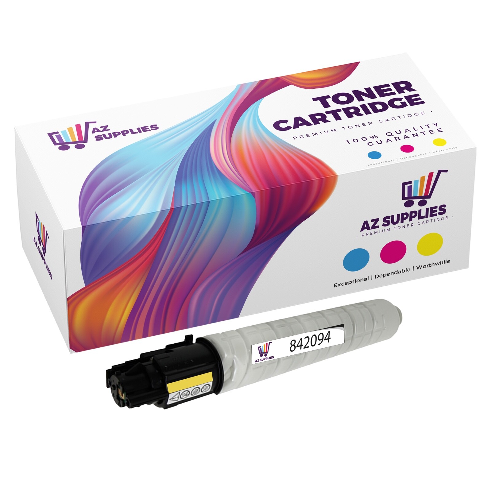 1PK 842094 Yellow Toner Cartridge Compatible for Ricoh GSA MP C307G C306 C406
