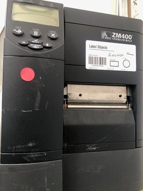 Used Zebra ZM400 Direct Thermal Label Printer ZM400-2001-0100T LAN USB