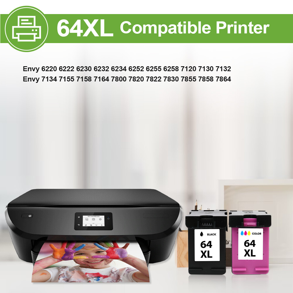 Black Color Ink Cartridge 62XL 63XL 64XL 65XL 67XL High Yield for HP printer Lot