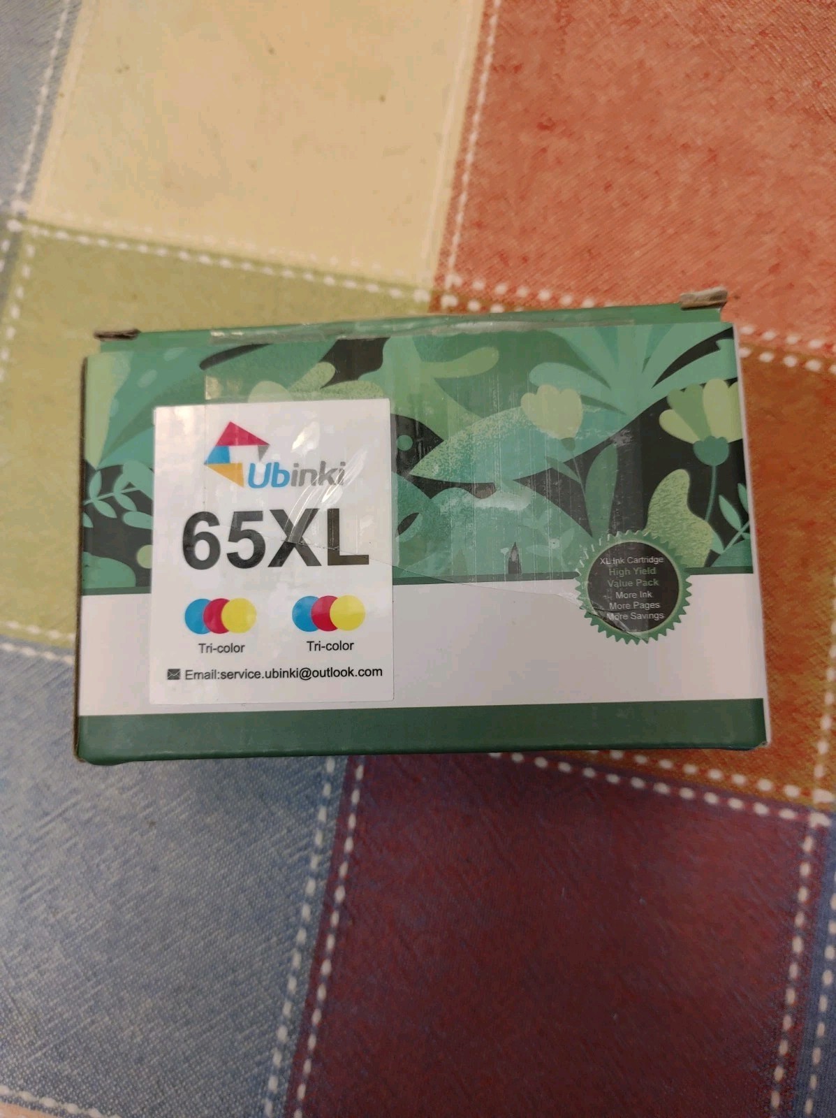 Ubinki 65XL 2 Pack Tricolor XL Ink Cartridges High Yield Value Pack More Ink