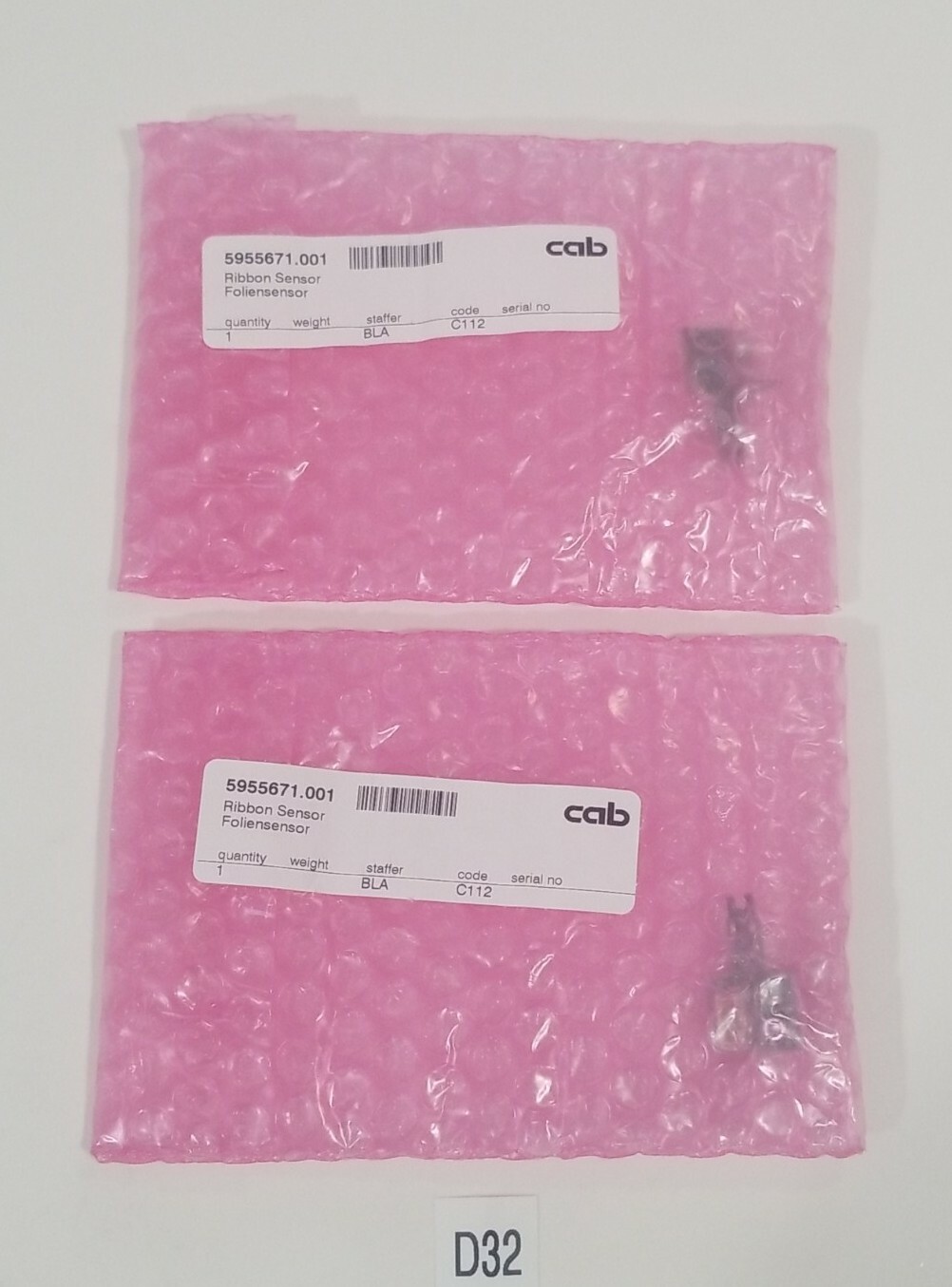 *NEW* LOT OF 2 HERMES LABEL PRINTER RIBBON SENSORS CAB 5955671.001 C112 WARRANTY