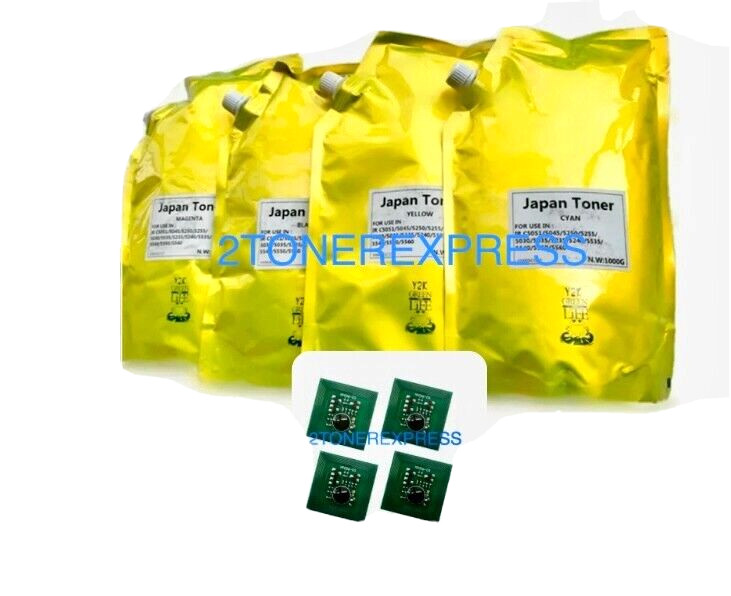 ✅ XEROX JAPAN TONER POWDER 1000GRS EACH BAG + CHIPS 6R15009/10/11/12 7835 7855