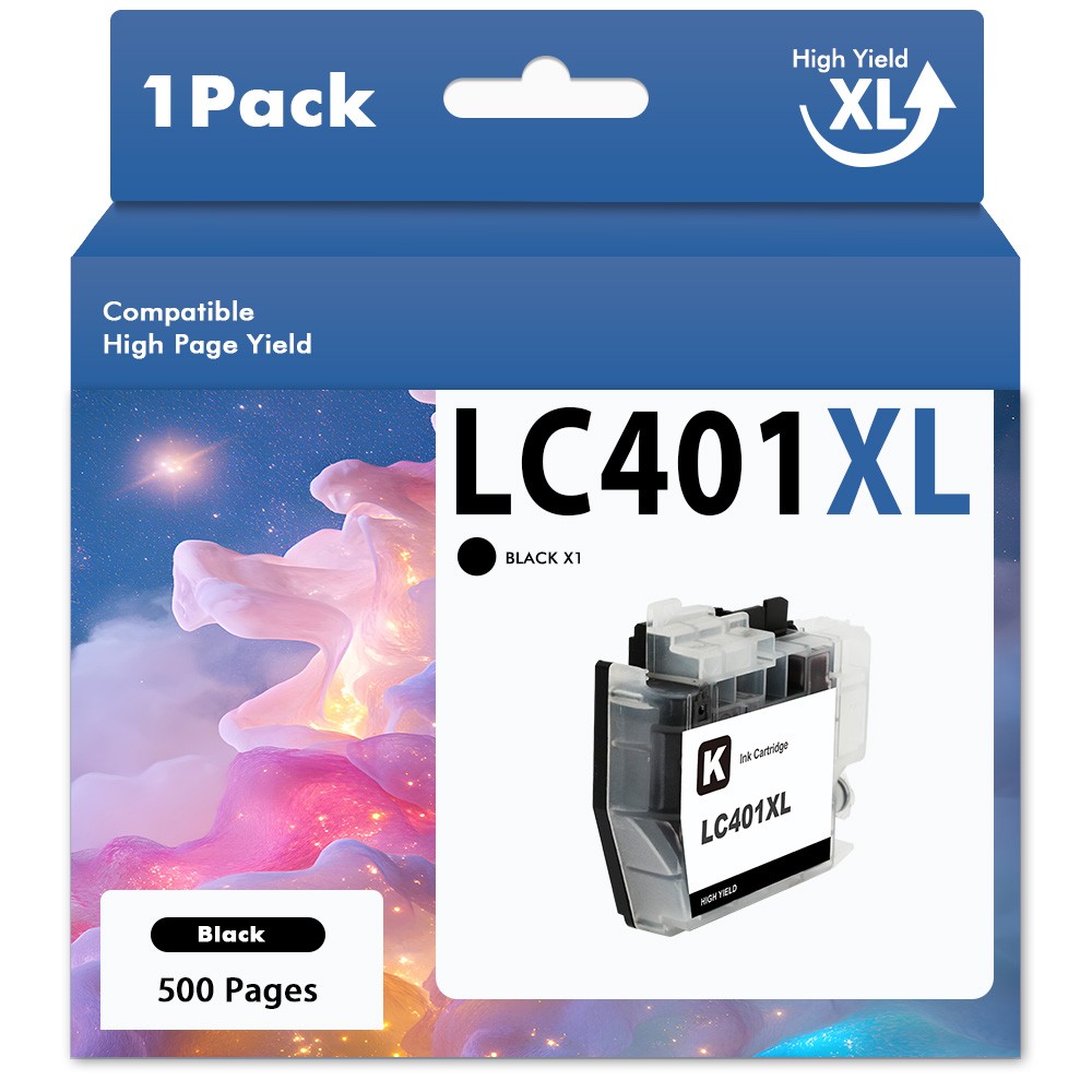 LC401XL Black Color Ink compatible for Brother MFC-J1010DW MFC-J1012DW J1170DW